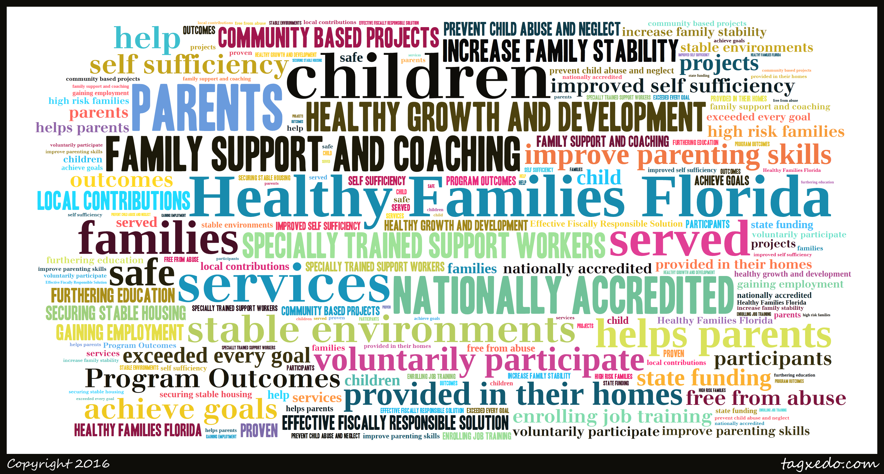 Healthy Families Florida Word Cloud